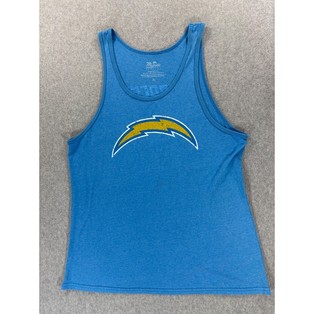Los Angeles Chargers NFL Tank Top (Men's XL) Blue - #10 Herbert